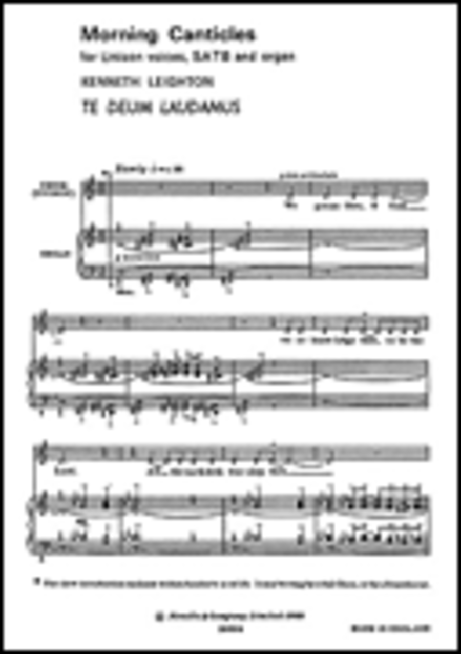 Morning Canticles Te Deum 4-Part scores gallery preview page 1