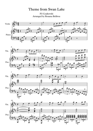 Theme from Swan Lake for Violin (Flute) & Piano