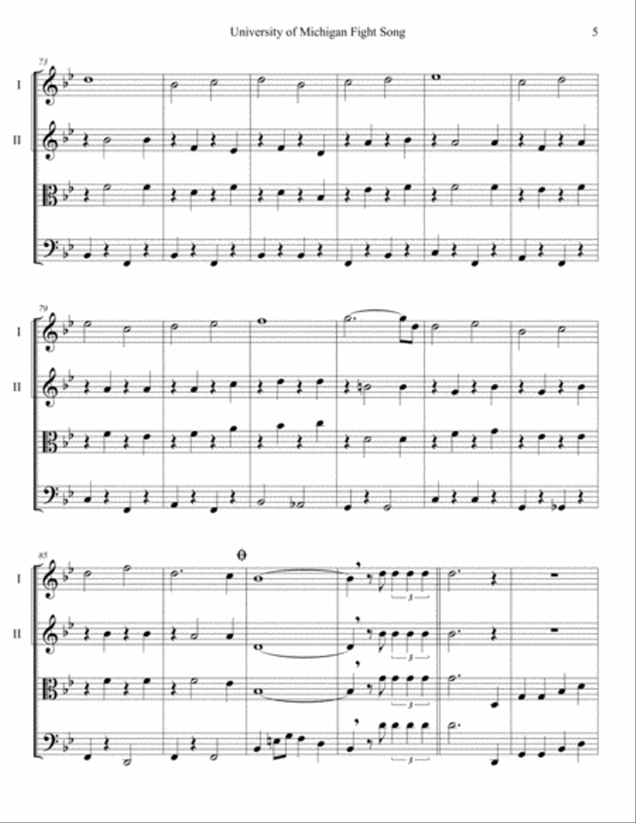University of Michigan Fight Song Set of Parts scores gallery preview page 6