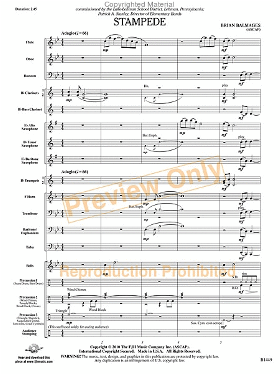 Stampede Concert Band scores gallery preview page 15