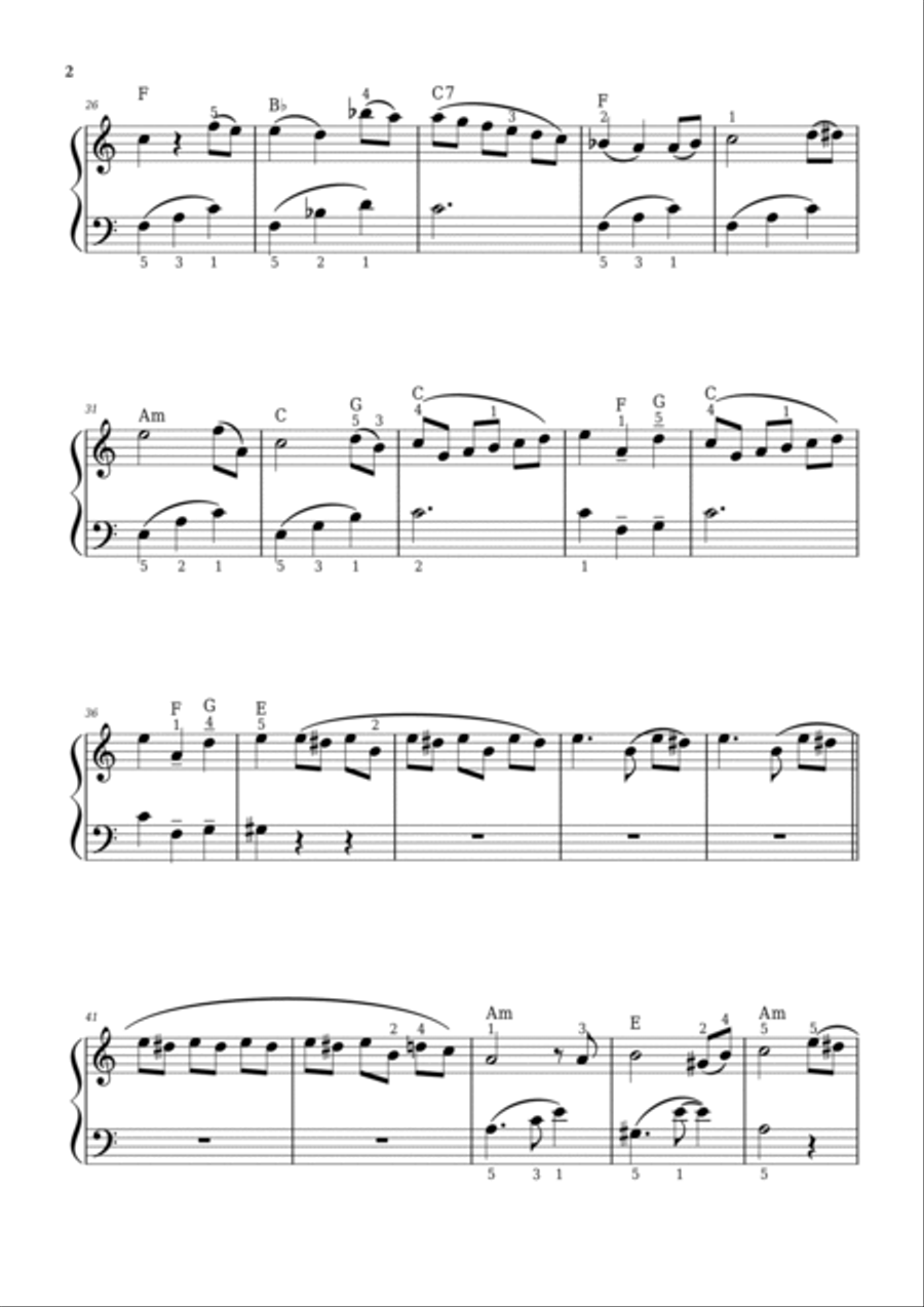 Fur Elise (easy version) Piano Method scores gallery preview page 2