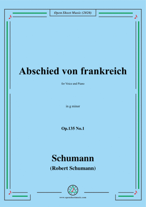 Schumann-Abschied von frankreich,Op.135 No.1 in g minor