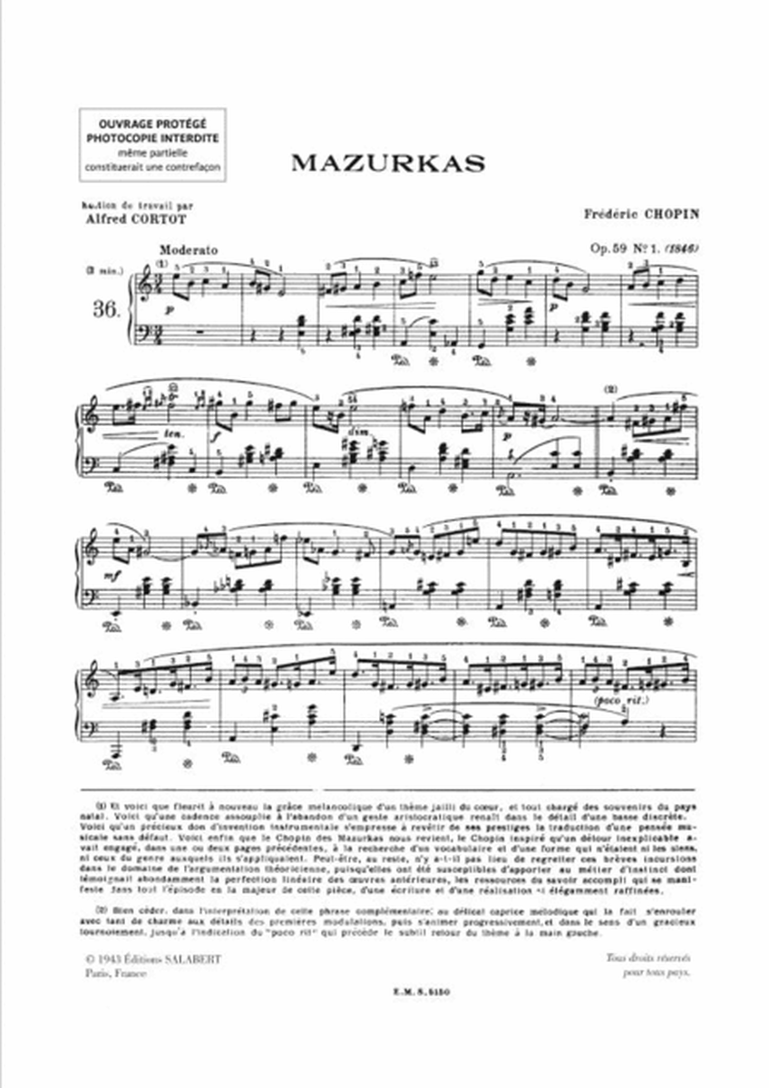 Mazurkas Op 59, 63, 67, 68 - 3eme volume