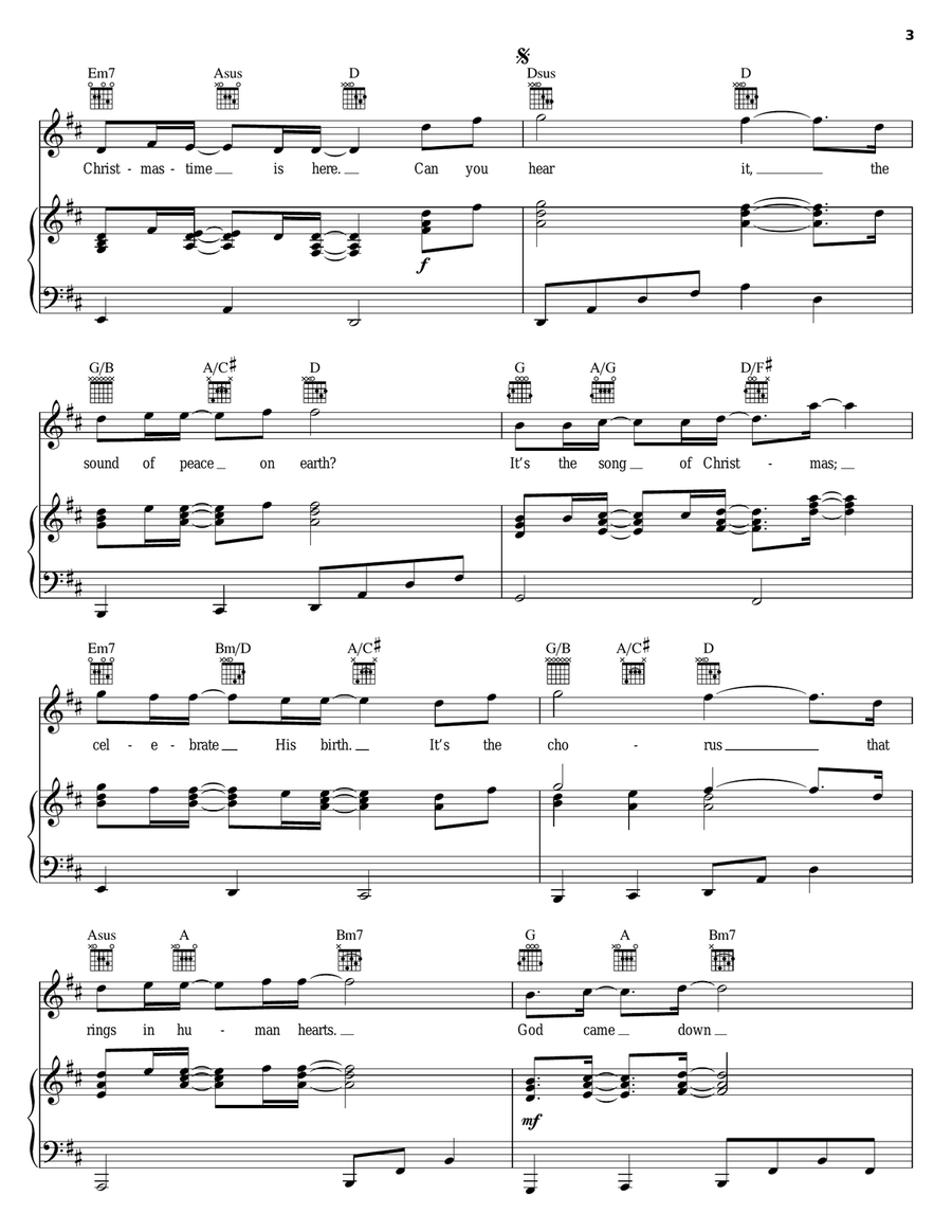 The Song Of Christmas Acoustic Guitar scores gallery preview page 3