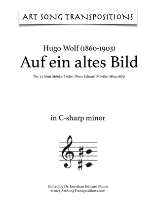 Book cover for WOLF: Auf ein altes Bild (transposed to C-sharp minor)