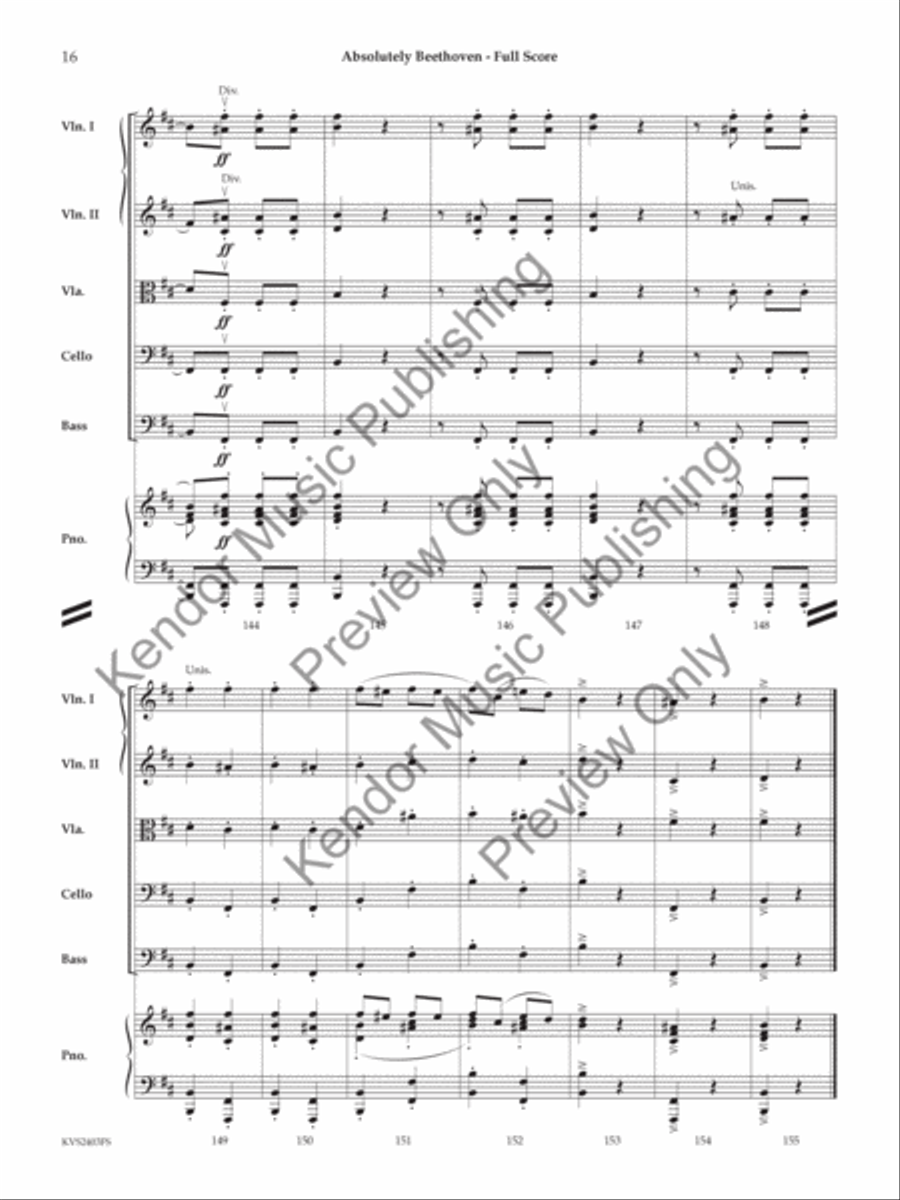 Absolutely Beethoven (Score) String Orchestra scores gallery preview page 17