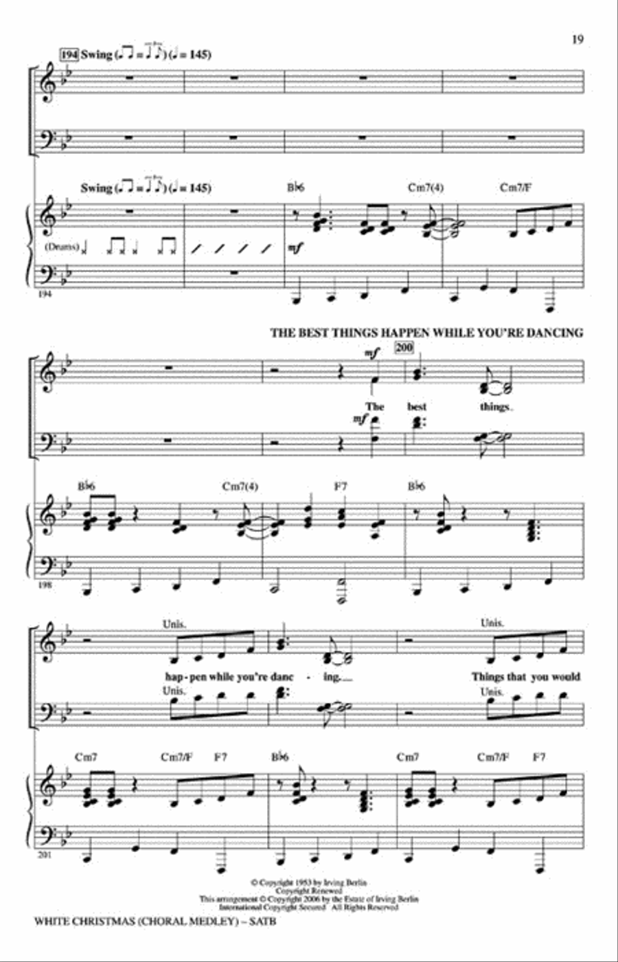 White Christmas (Choral Medley) 4-Part scores gallery preview page 5