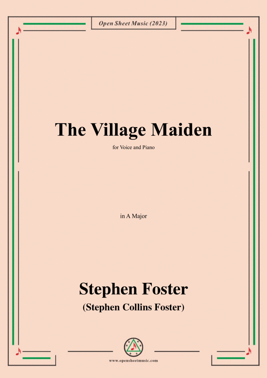 S. Foster-The Village Maiden,in A Major Voice scores gallery preview page 1
