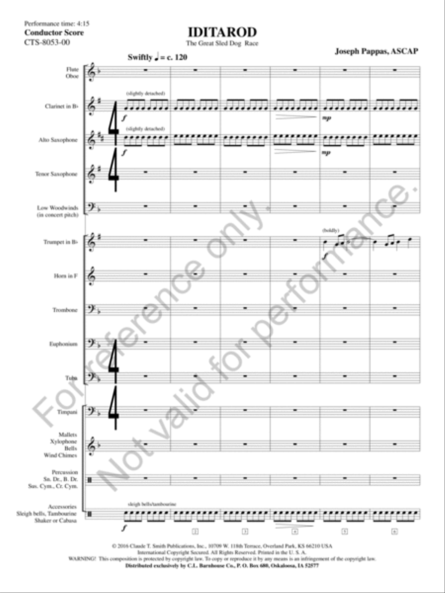 Iditarod Iditarod Concert Band scores gallery preview page 4