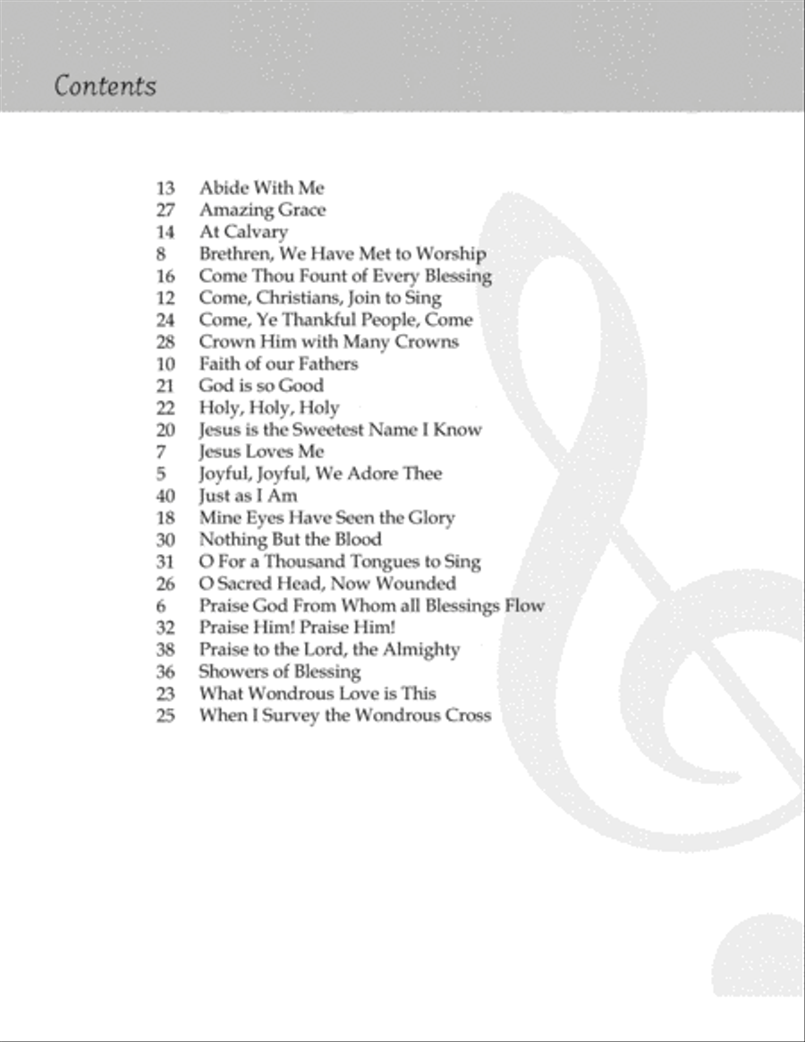 Simple Hymns For Worship – 25 Middle C Position Primer Sheet Music Easy Piano scores gallery preview page 3