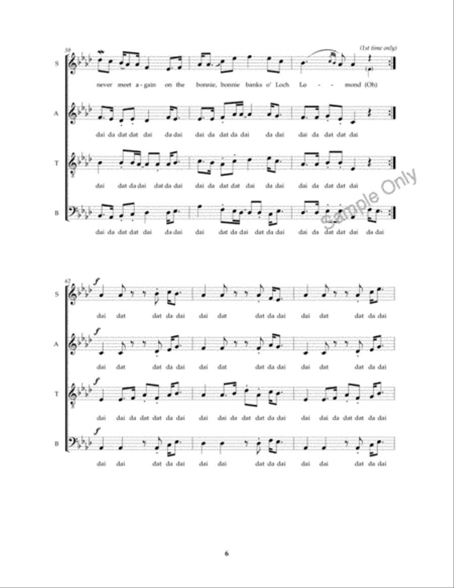 Loch Lomond Loch Lomond 4-Part scores gallery preview page 7