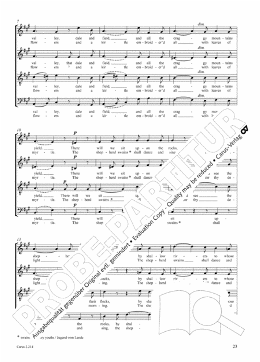Choral Collection Folk Songs Choir scores gallery preview page 13