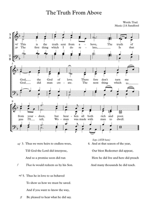 The Truth From Above SATB Unacc