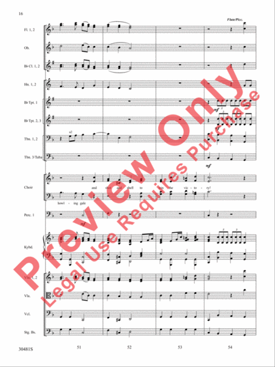 A Tribute to the Armed Services (A Medley) Choir scores gallery preview page 17