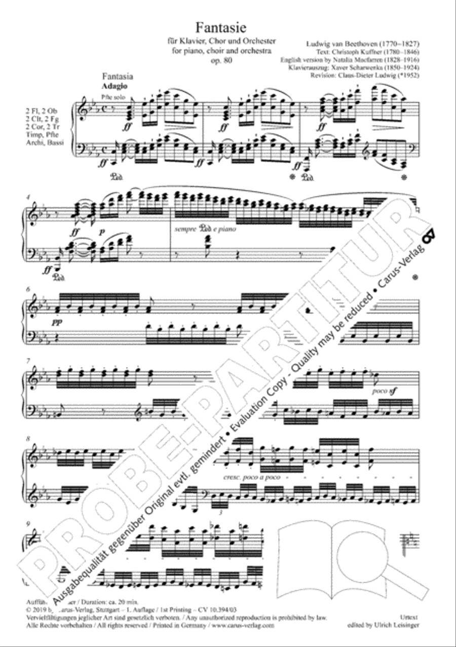 Fantasia for piano, choir and orchestra SSATB scores gallery preview page 6