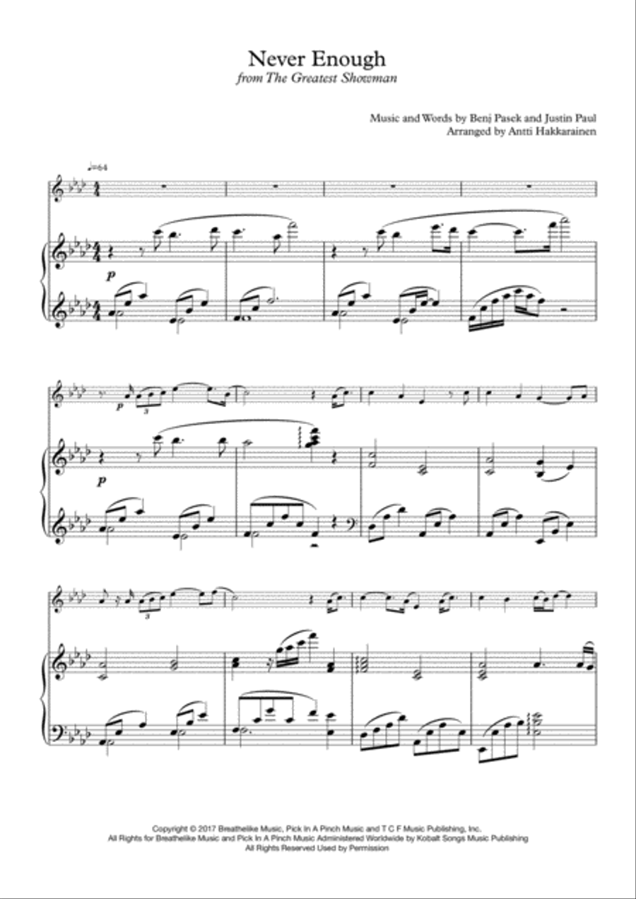Never Enough Flute Solo scores gallery preview page 2
