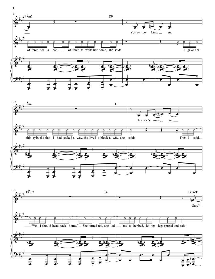 Say No To This (from Hamilton) Voice scores gallery preview page 4