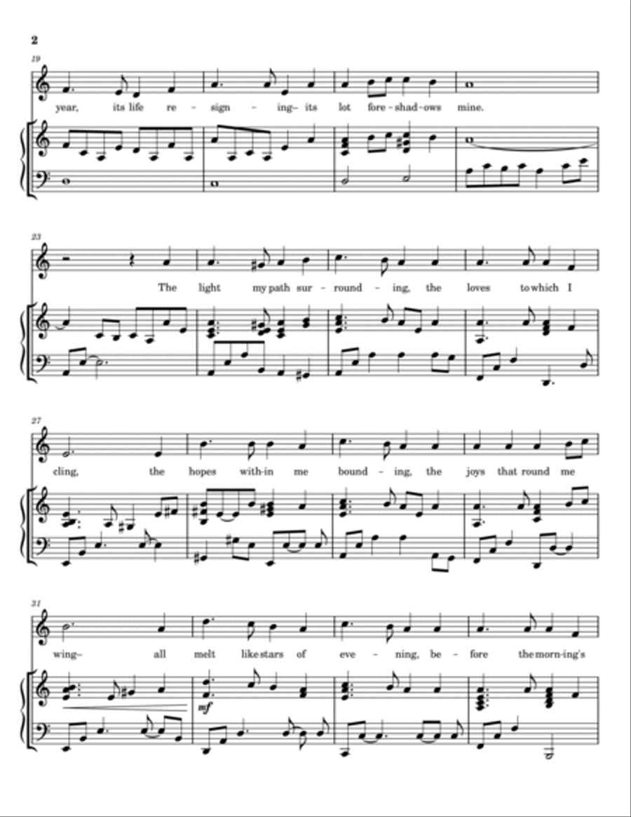 The Leaves Around Me Falling [A Minor] Voice scores gallery preview page 3