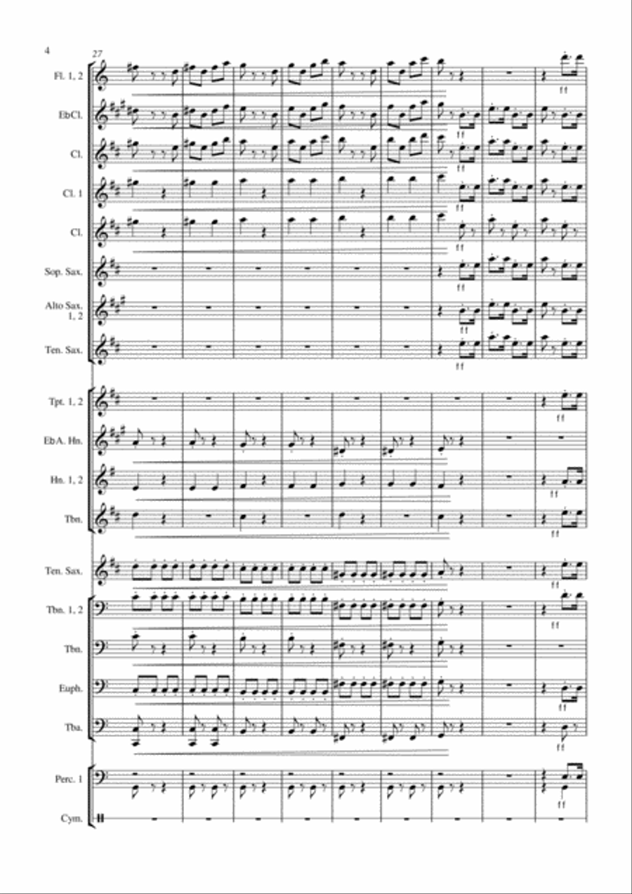 Sinfonia Venezia - Pasquale Anfossi (1727 - 1797) - Primo Tempo (First part) Concert Band scores gallery preview page 4