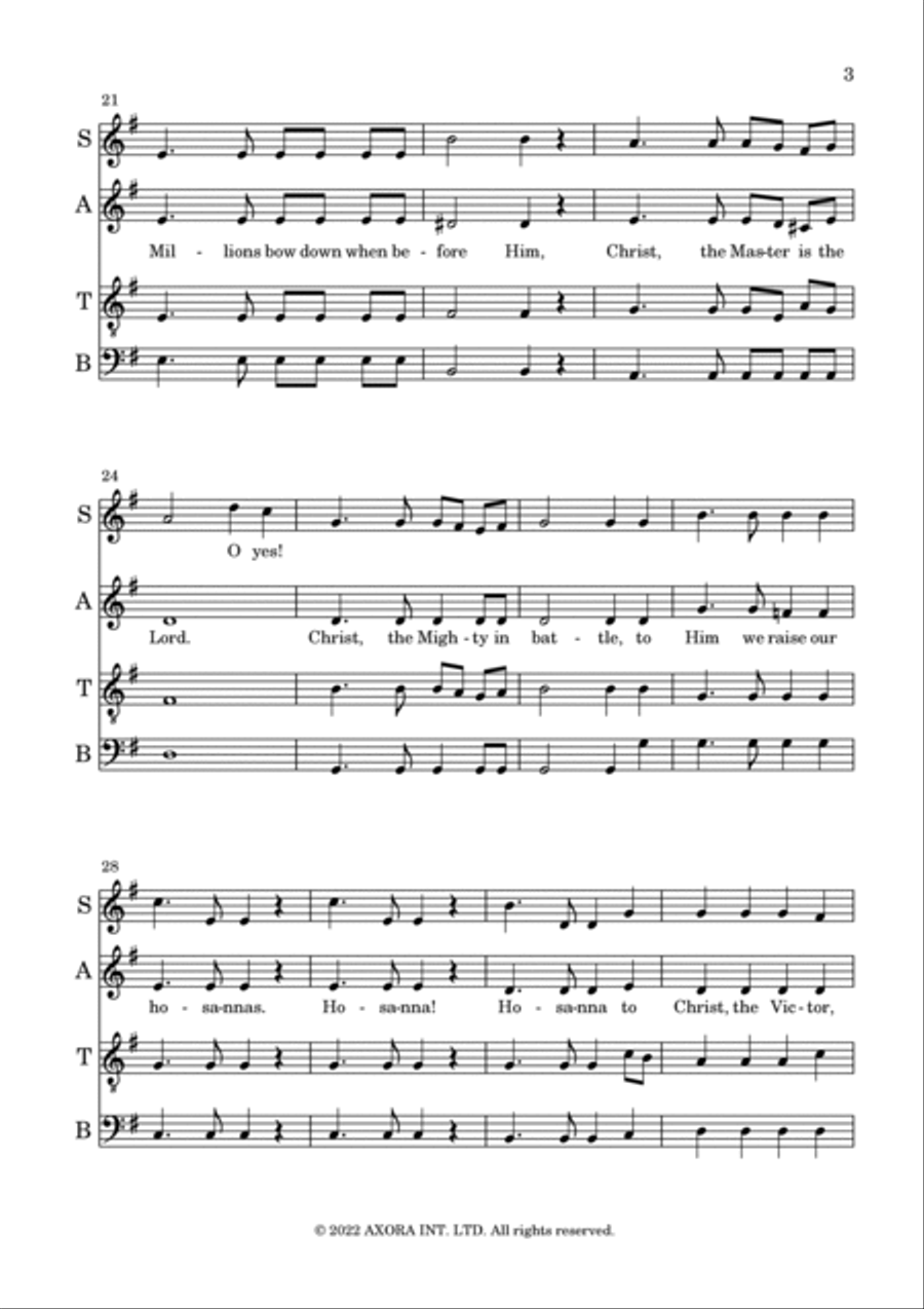 Sing Hosanna! Sing Hosanna! 4-Part scores gallery preview page 3
