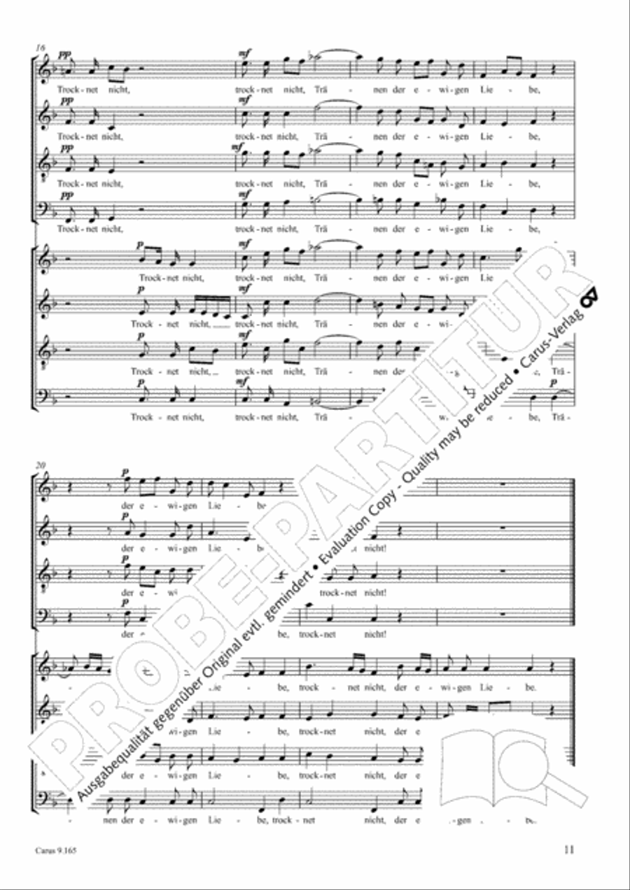 Drei Lieder nach Texten von Goethe Choir scores gallery preview page 12