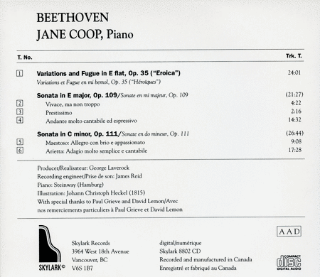 Beethoven: Eroica Variations & Sonatas, Op. 109 & 111