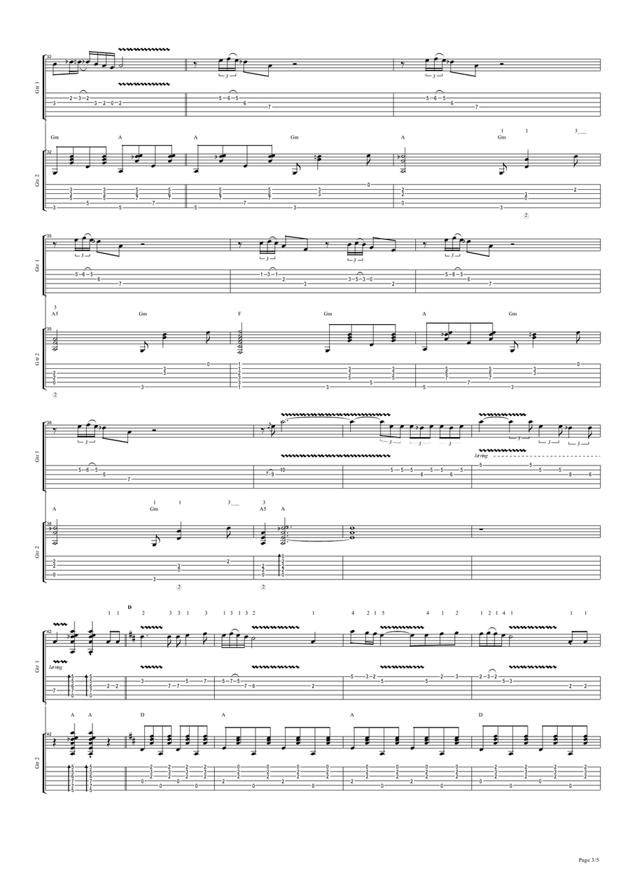 TOREADOR Acoustic Guitar Cover by SLAVE Acoustic Guitar scores gallery preview page 4