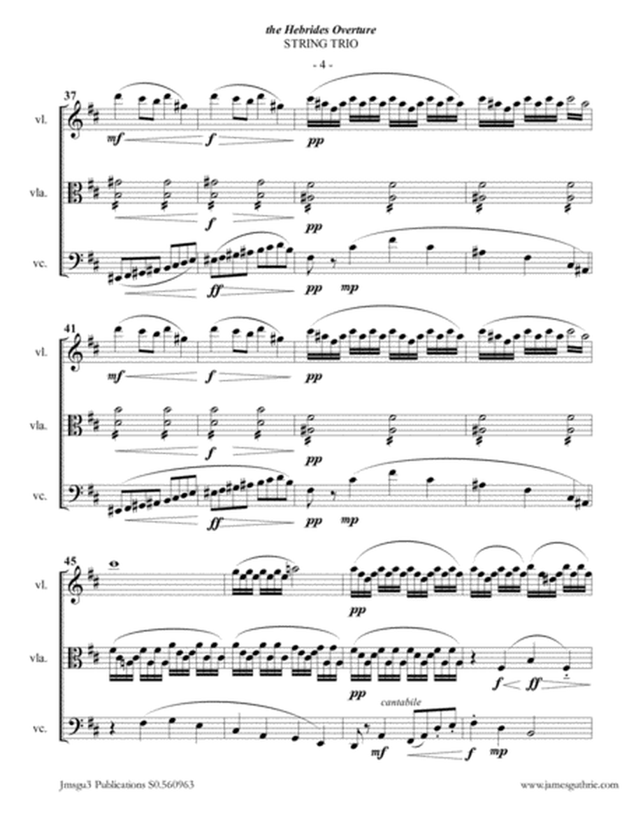 Mendelssohn: the Hebrides Overture for String Trio image number null