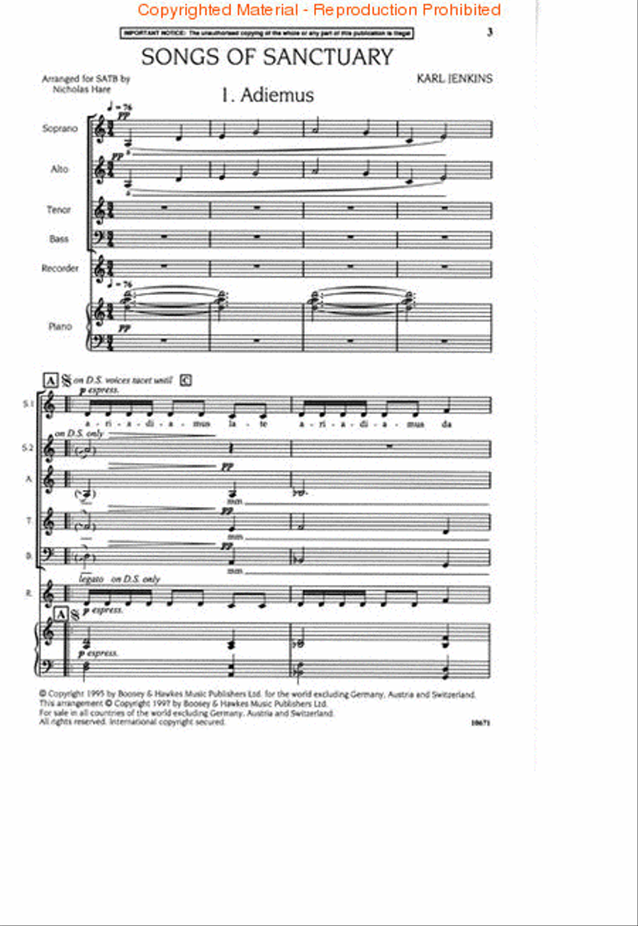 Adiemus (Theme) Adiemus (Theme) 4-Part scores gallery preview page 2
