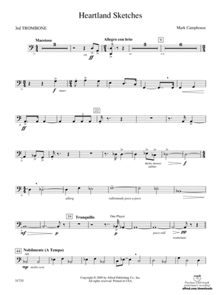 Heartland Sketches: 3rd Trombone