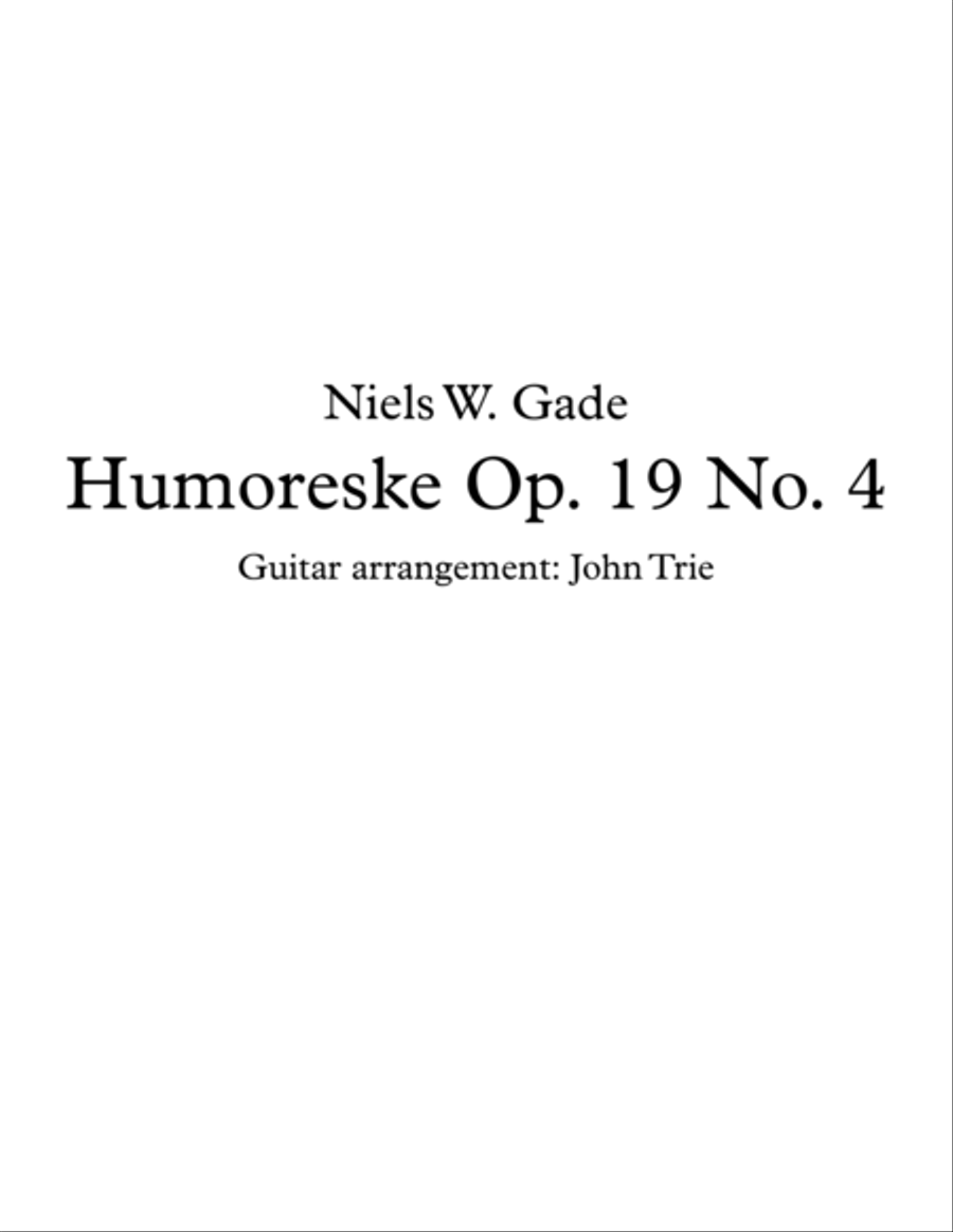 Humoreske - Op. 19 No. 4 Acoustic Guitar scores gallery preview page 1