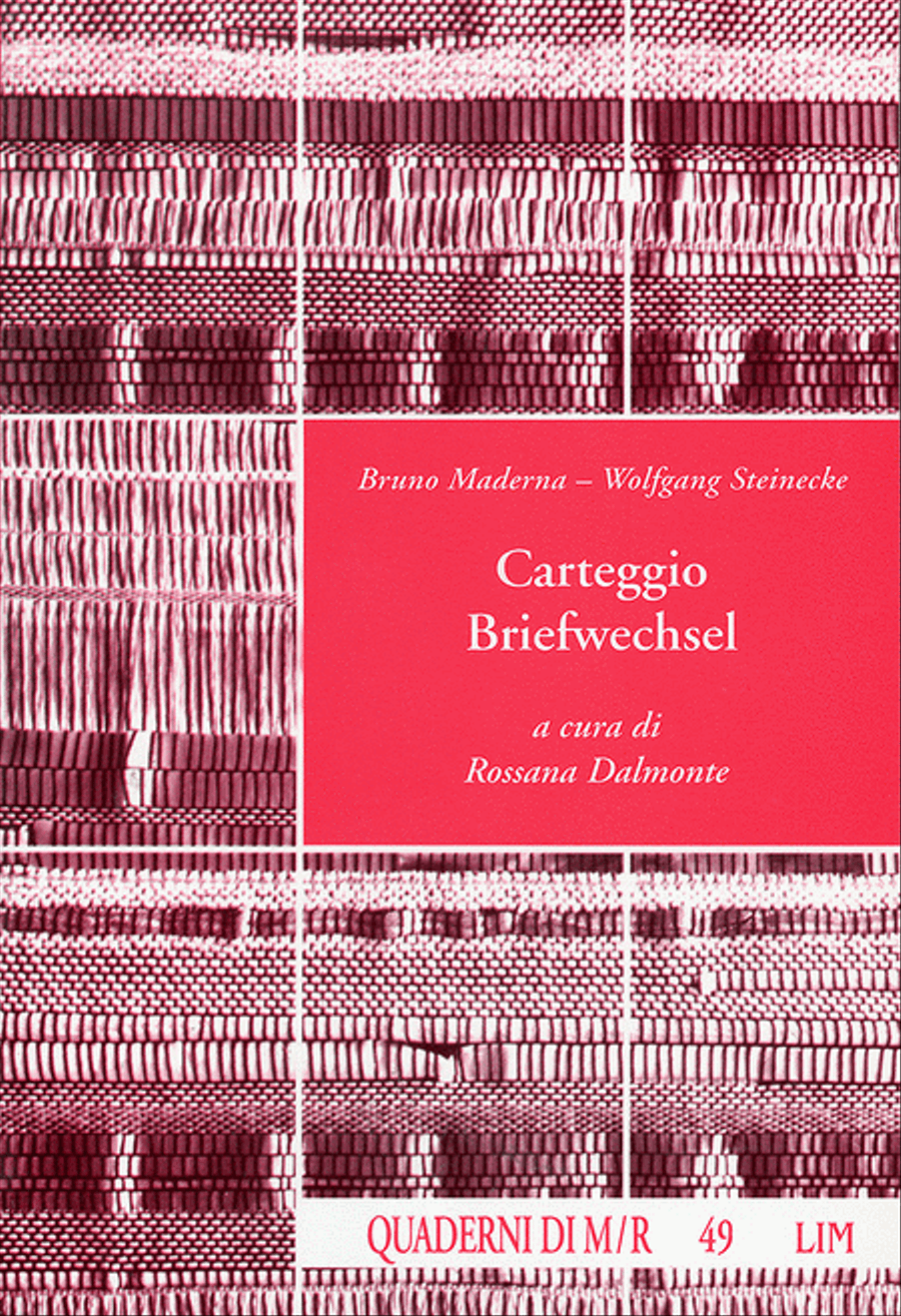 Carteggio. Briefwechsel Carteggio. Briefwechsel School and Community scores gallery preview page 1