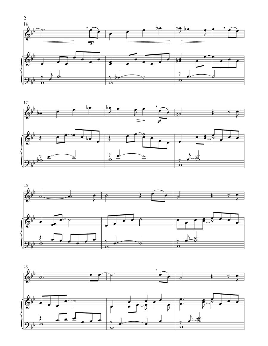 Drink With Me (To Days Gone By) (from Les Miserables) Flute Solo scores gallery preview page 2