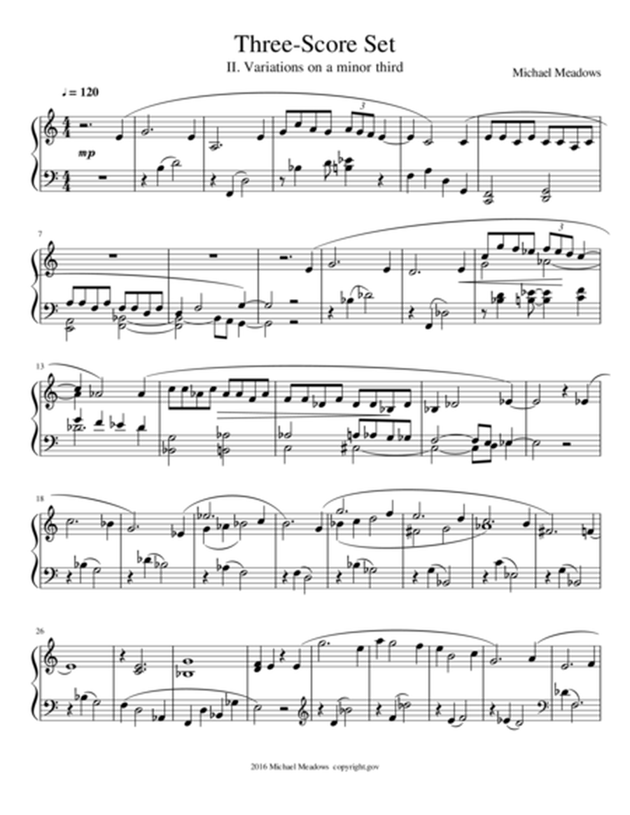 Three-Score Set: II. Variations on a minor third. image number null