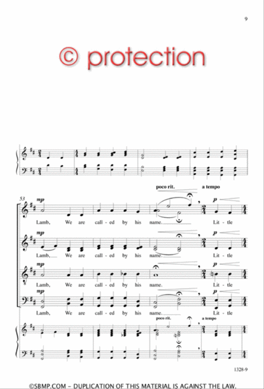 The Lamb - SATB divisi Octavo Divisi scores gallery preview page 8