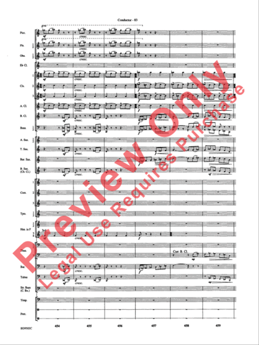 Symphony No. 3 for Band Concert Band scores gallery preview page 86