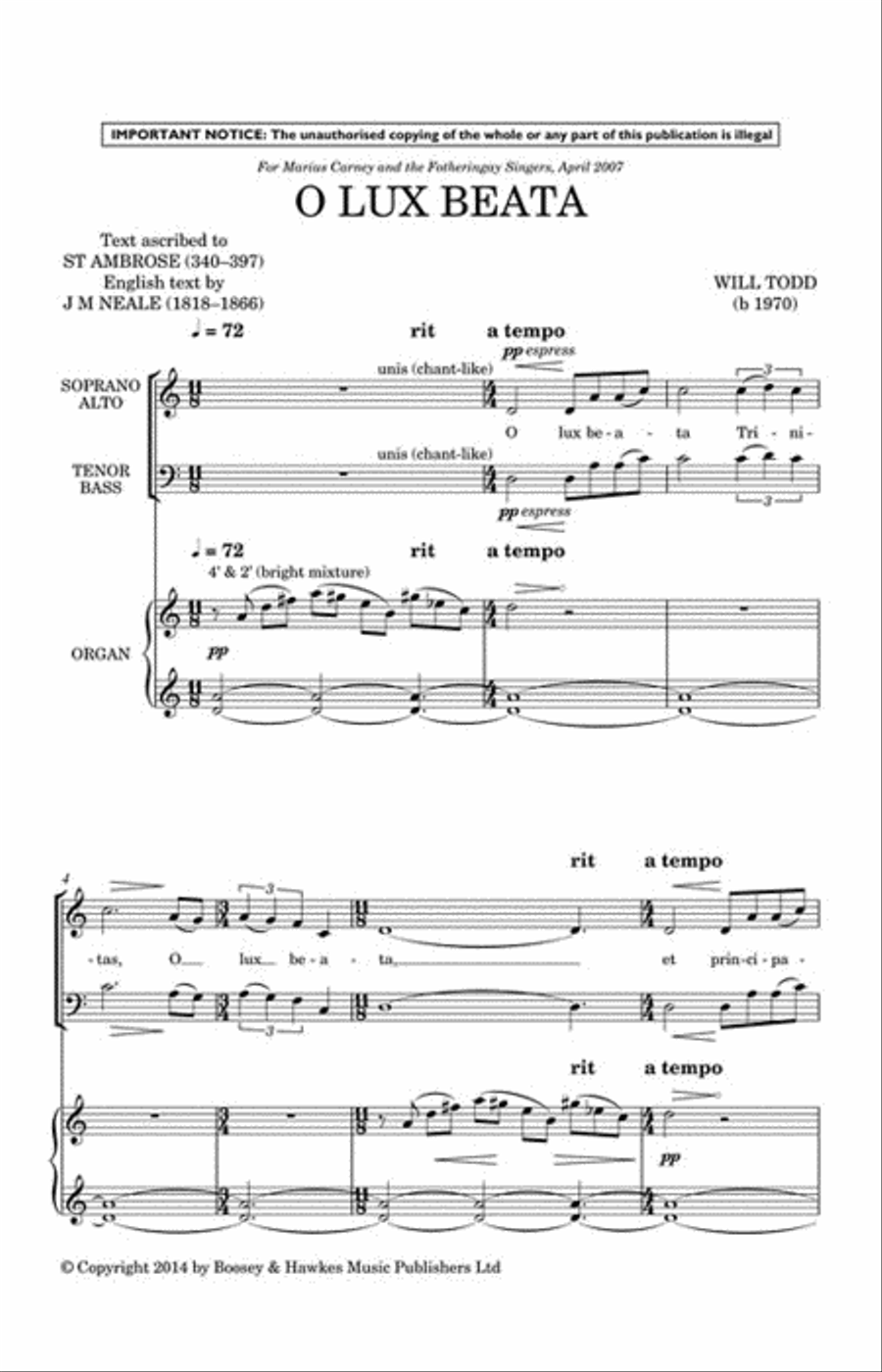 O Lux Beata O Lux Beata Divisi scores gallery preview page 2