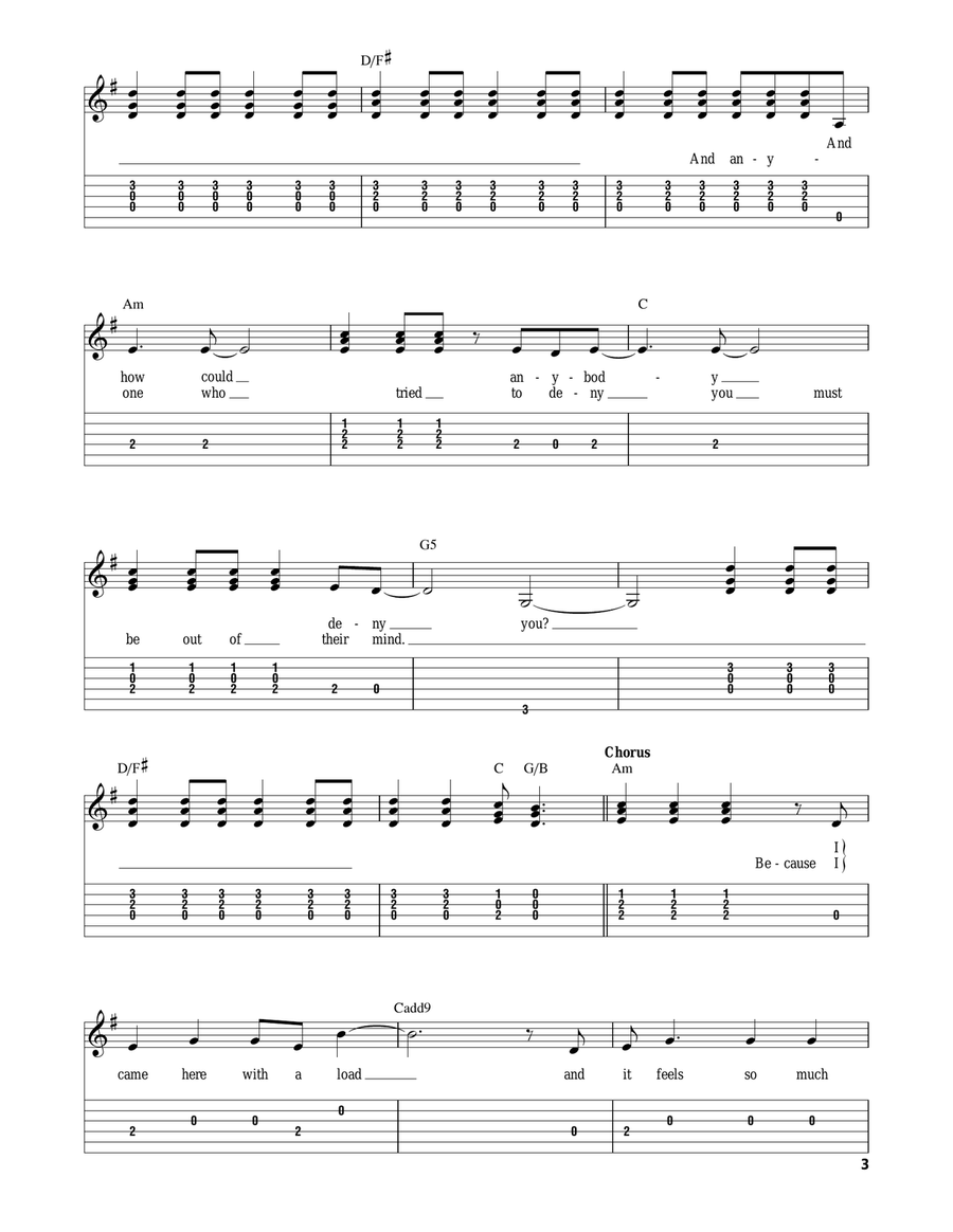 Green Eyes Green Eyes Acoustic Guitar scores gallery preview page 3