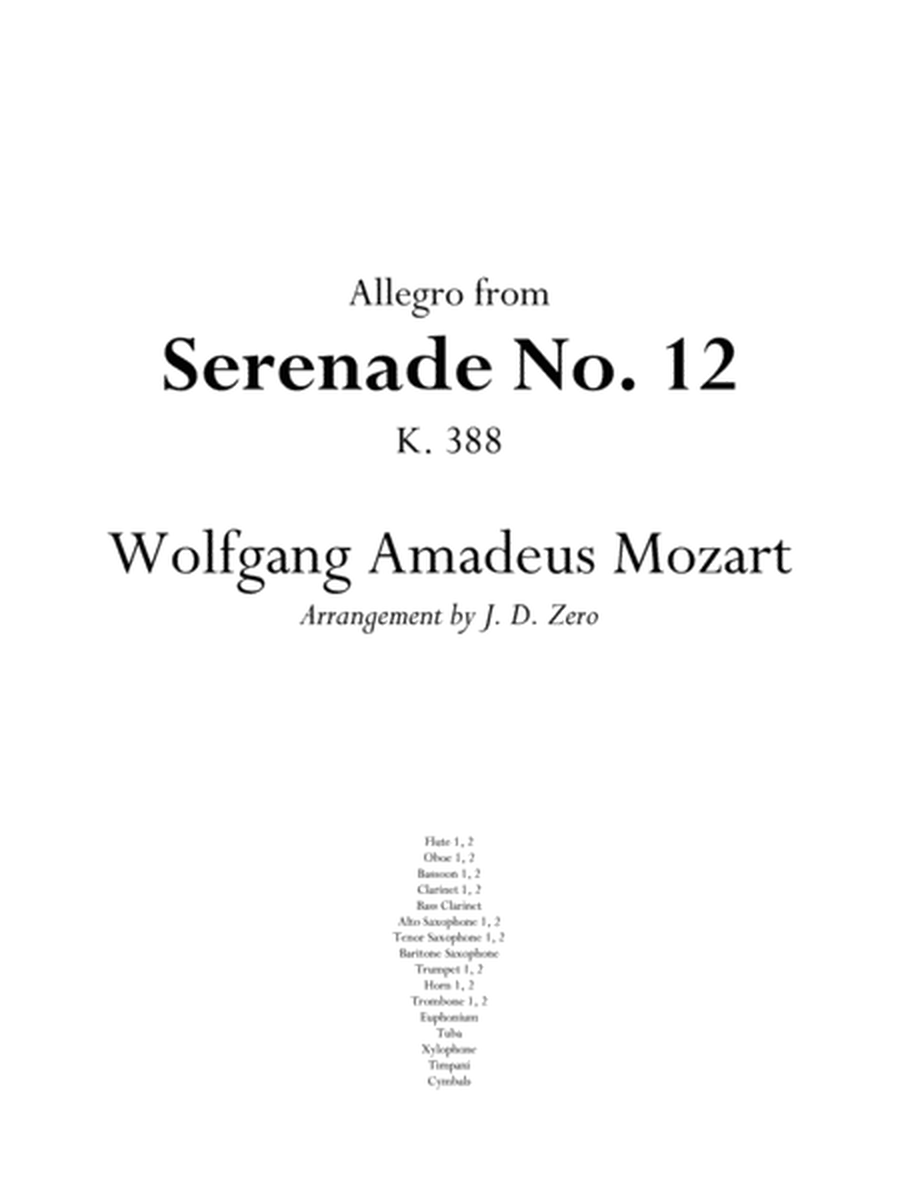Allegro from Serenade No. 12 image number null