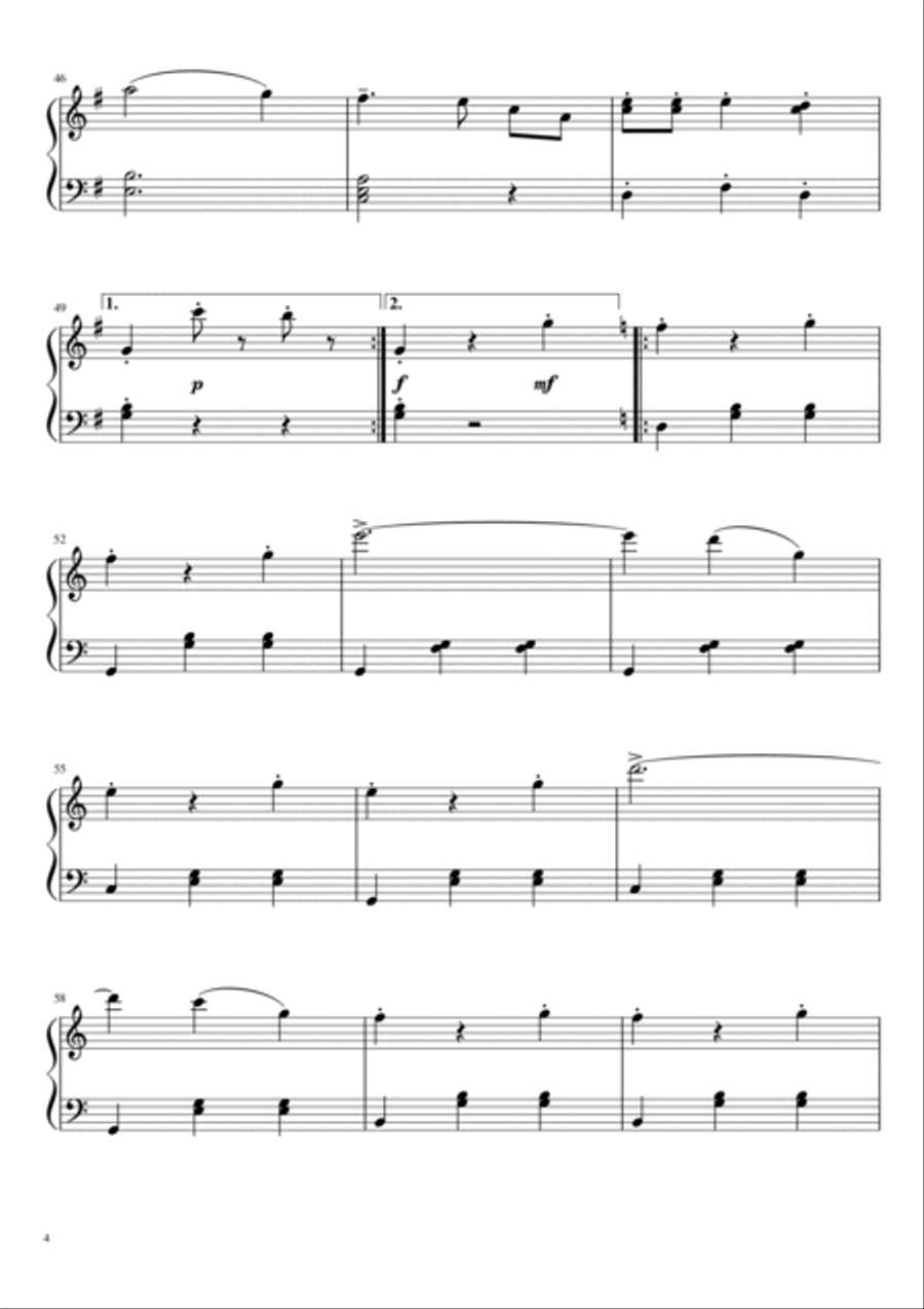 Danubio azul - Blue Danube - Johann Strauss II - For Easy Piano Easy Piano scores gallery preview page 4