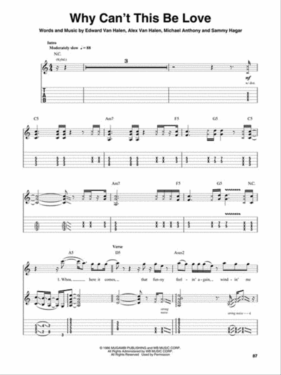 Van Halen 1986-1995 Guitar Tablature scores gallery preview page 7