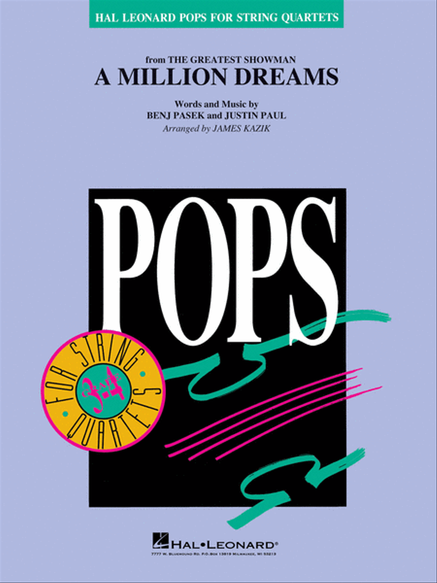 A Million Dreams (from The Greatest Showman) String Quartet scores gallery preview page 1