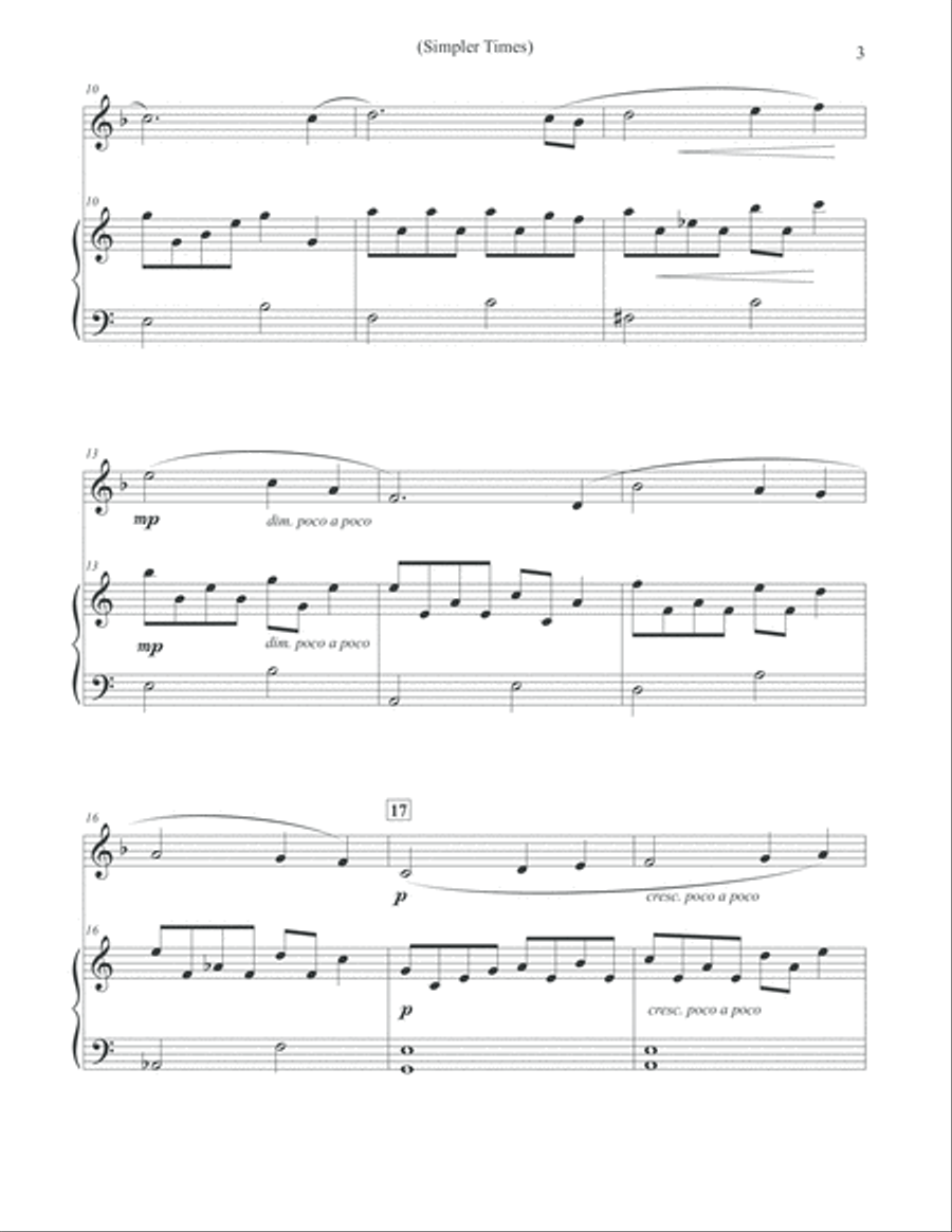 Simpler Times - Alto Flute & Piano Flute Solo scores gallery preview page 3