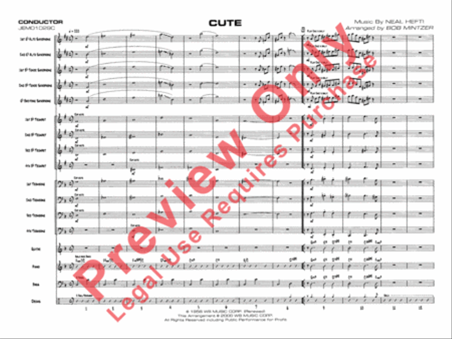 Cute Jazz Ensemble scores gallery preview page 3