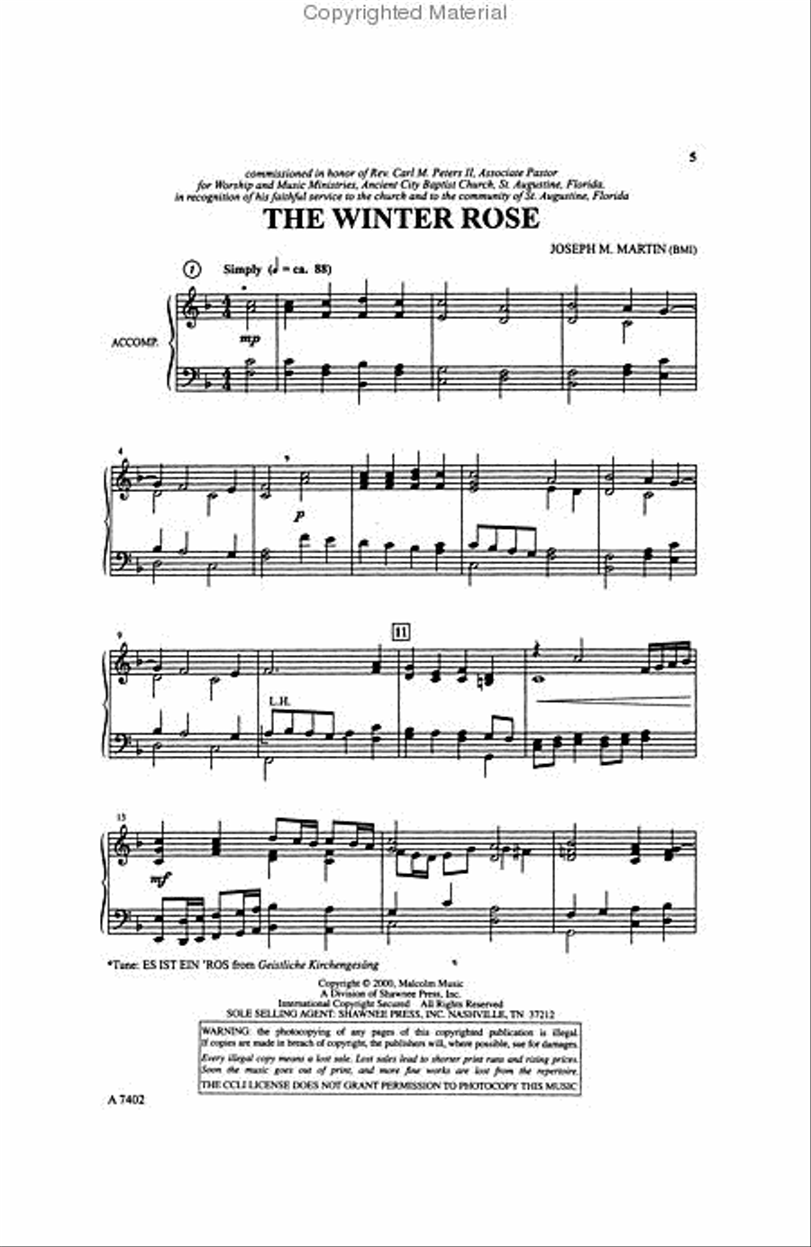 The Winter Rose 4-Part scores gallery preview page 2