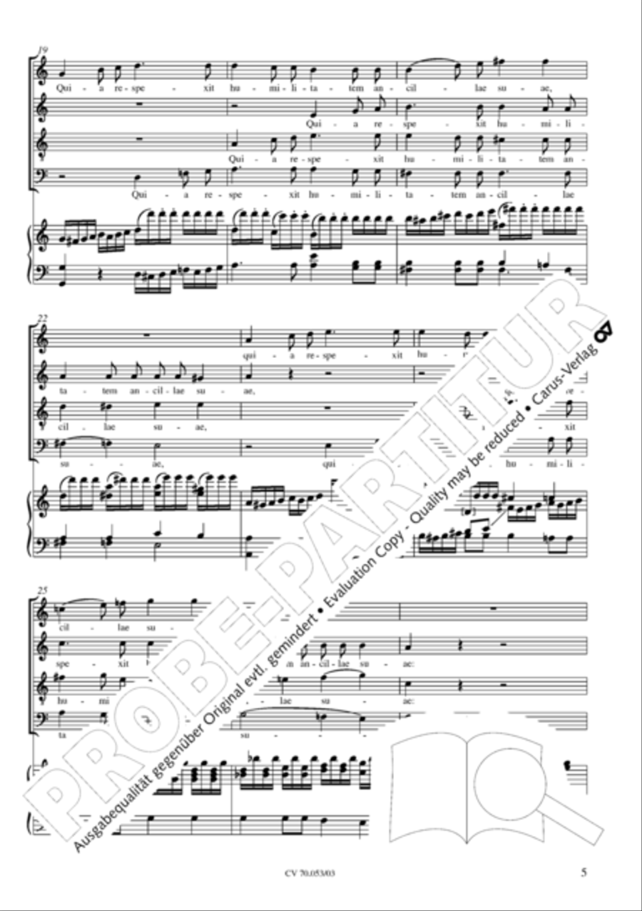 Magnificat in C major 4-Part scores gallery preview page 6