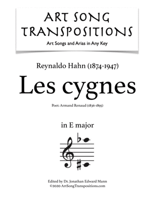HAHN: Les cygnes (transposed to E major)