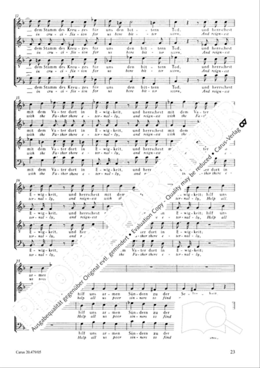 St. Matthew Passion (Matthaus-Passion) 4-Part scores gallery preview page 24