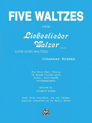 Book cover for Five Waltzes (from Liebeslieder Walzer)