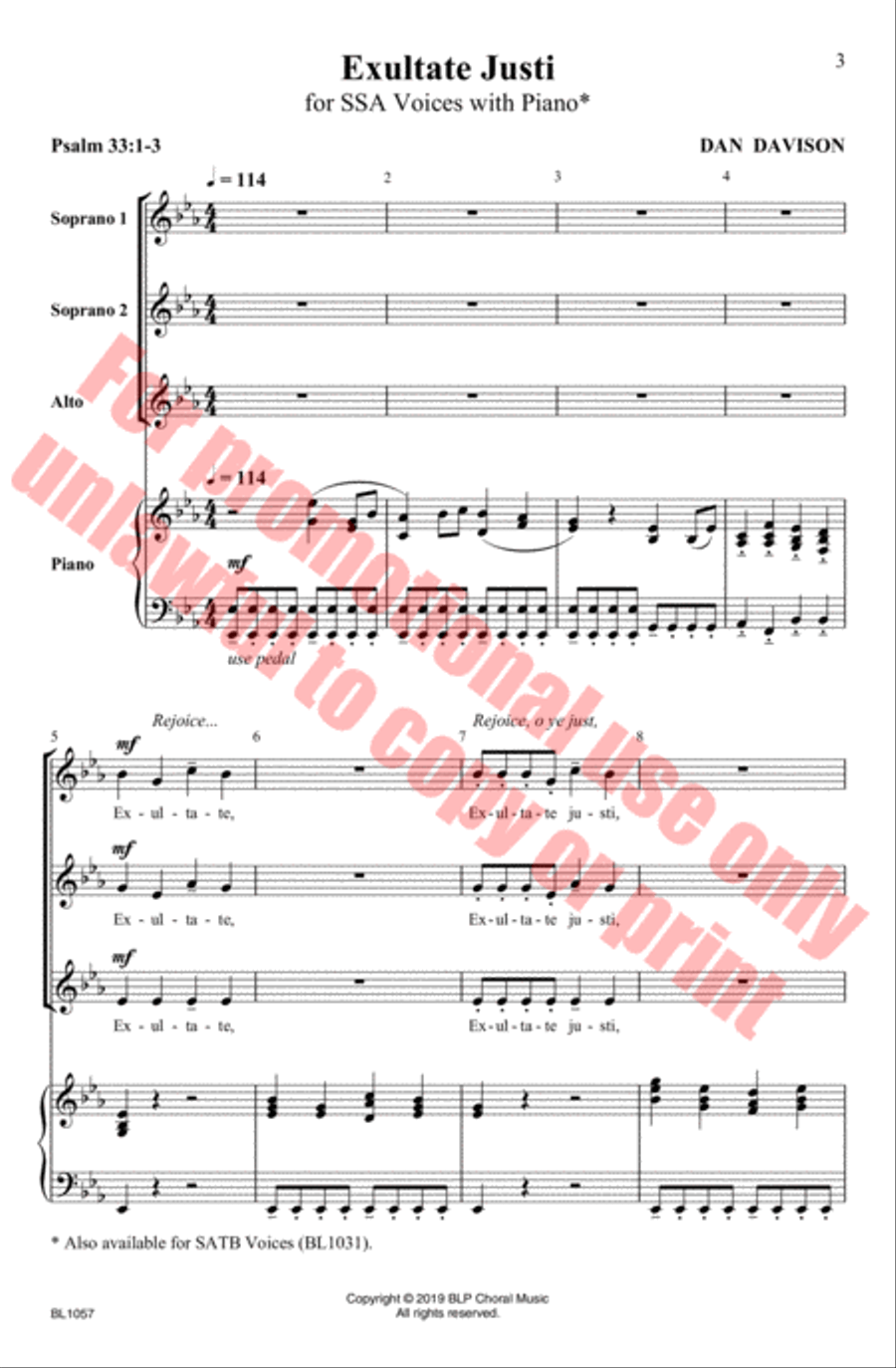 Exultate Justi SSA scores gallery preview page 4